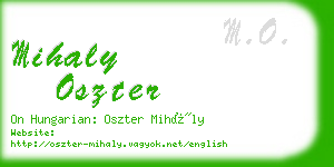mihaly oszter business card